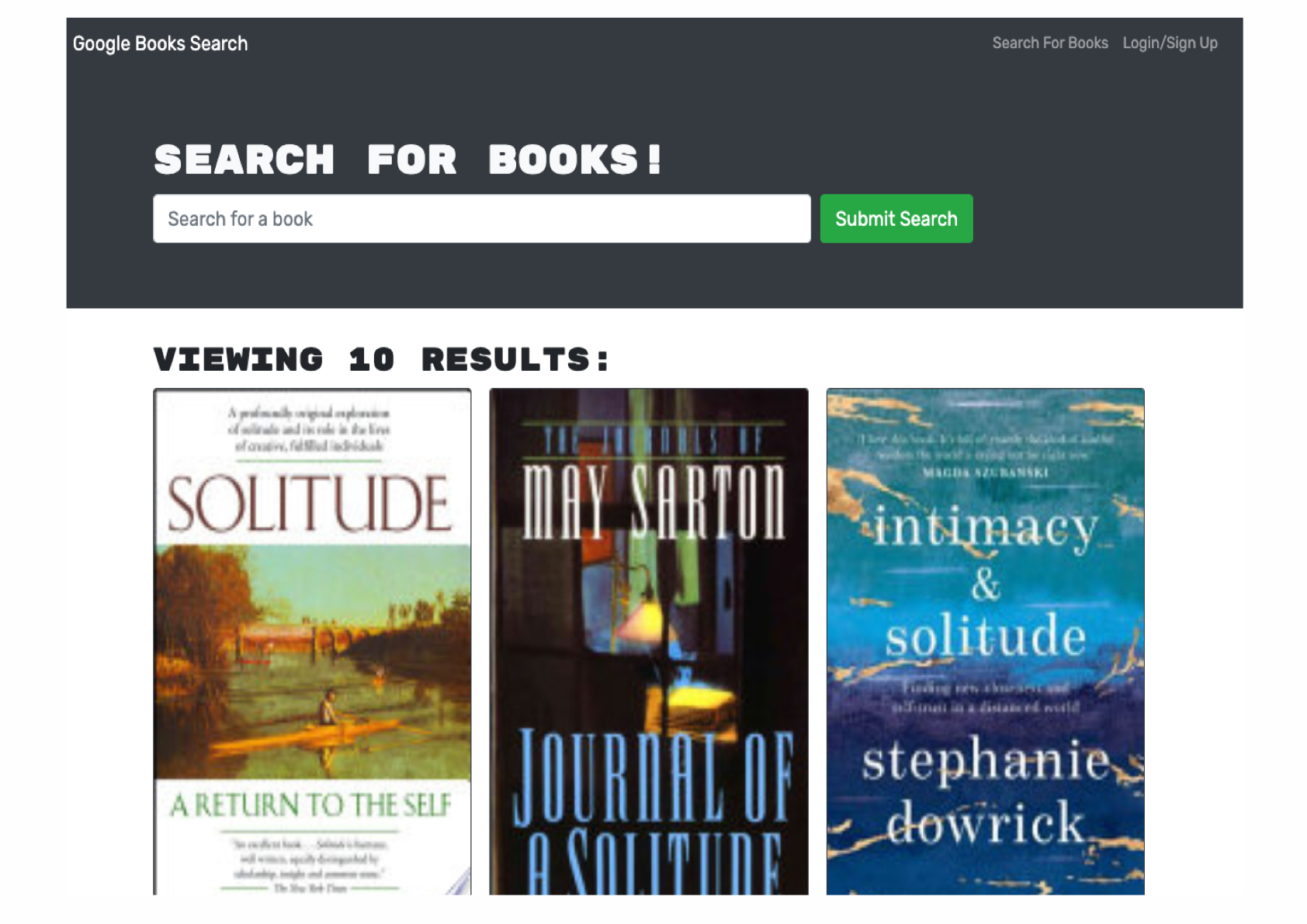 search books project preview